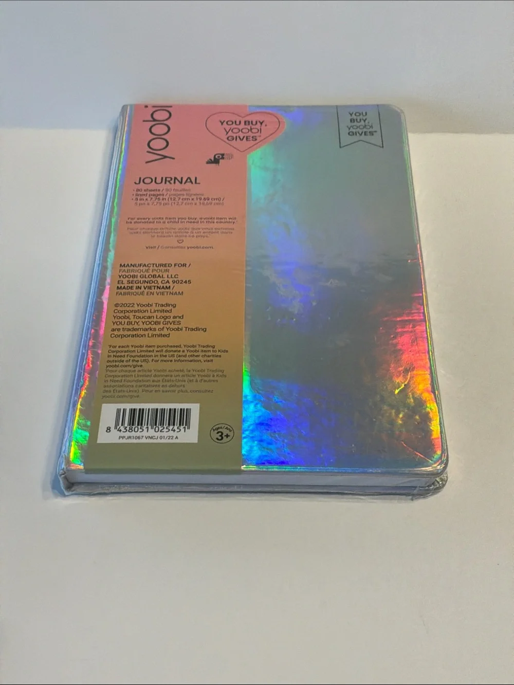 Yoobi Holographic 80 Page Ruled Journal